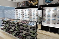 Shop giày thể thao thương nghiêng về sự năng động, màu sắc sặc sỡ