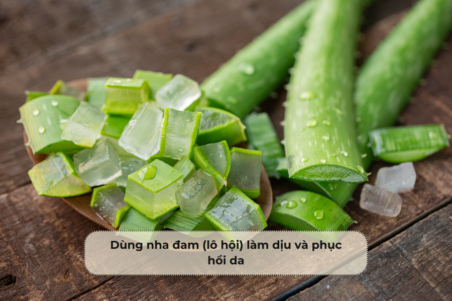 Dùng đam mê (lô hội) làm dịu dàng và phục hồi da