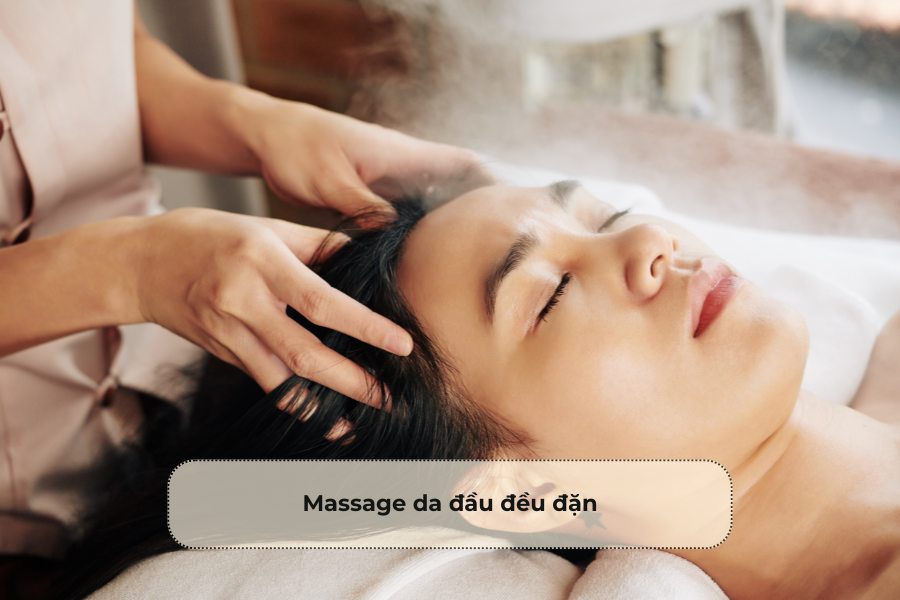 Massage da đầu đều