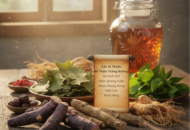 Các vị thuốc bắc thường dùng ngâm rượu bổ thận tráng dương