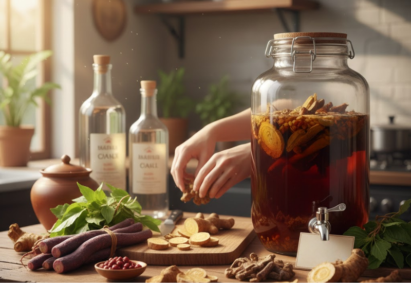 Cách ngâm rượu thuốc bắc bổ thận tráng dương đơn giản