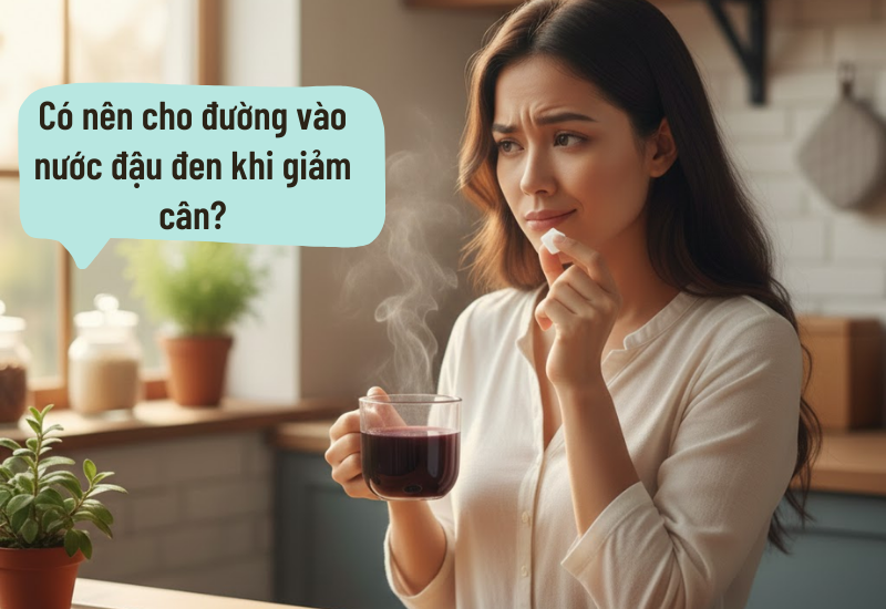Có nên cho đường vào nước đậu đen khi giảm cân